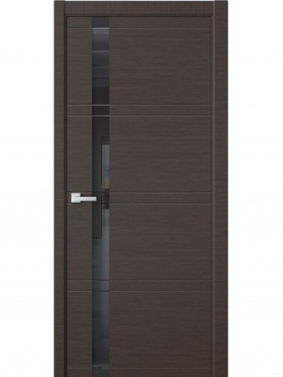 Межкомнатная дверь EVO2 Венге горизонт (Черный лакобель)