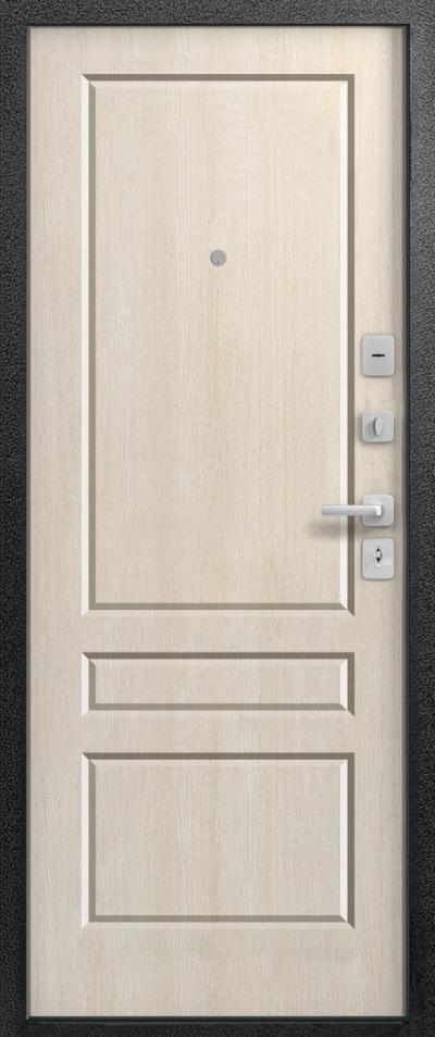 Входная дверь LUX-6 серебро - седой дуб (Центурион)