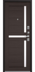 Входная дверь LUX-3 черный муар-лиственница темная (Центурион)