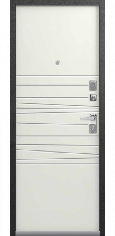 Входная дверь LUX-5 серый муар-милк софт (Центурион)
