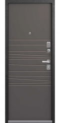 Входная дверь LUX-5 серый муар-смоки софт (Центурион)