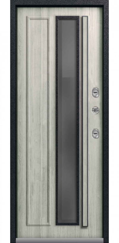 Входная дверь Т-5 Premium черный муар-полярный дуб (Центурион)