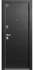 Входная дверь LUX-11 черный муар - белый скол дуба (Центурион)