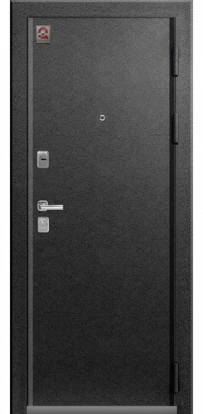 Входная дверь LUX-11 черный муар - белый скол дуба (Центурион)