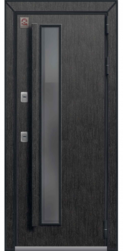 Входная дверь Т-5 Premium черный муар-миндаль (Центурион)