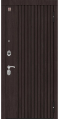 Входная дверь C-115 Черный муар - лиственница светлая (Центурион)