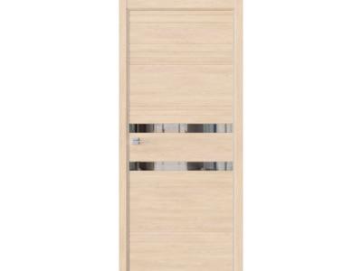 Межкомнатная дверь IN13 Сенди Черный лакобель (Черная кромка)