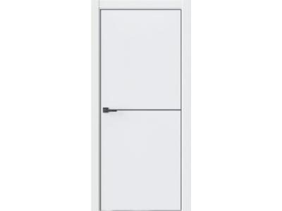 Межкомнатная дверь IN39 Белый E КП Черная кромка (Молдинг черный)