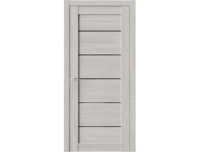 Межкомнатные двери Q12 Дуб серый тэкс Черный лакобель