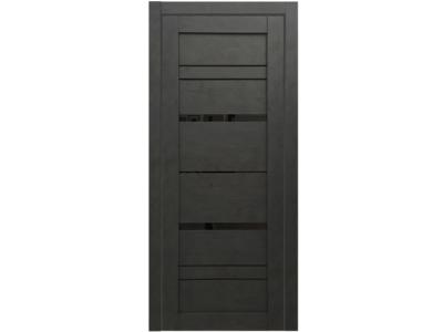 Межкомнатная дверь Q17 Бетон темный Черный лакобель