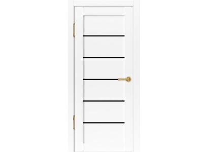 Межкомнатные двери Рио Белый пвх Черный лакобель