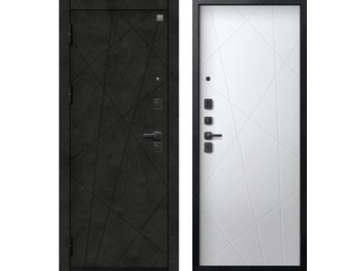 Входная дверь Центурион V-16 Черный муар +  бетон темный - Кашемир белый  2025