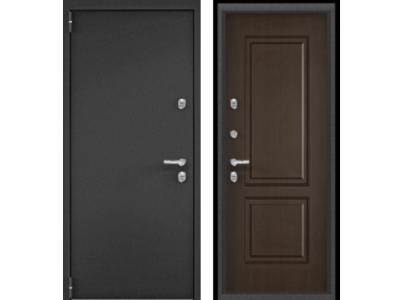 Входная дверь с терморазрывом Snegir LT Темно -серый букле графит-Дуб коньяк