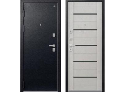 Входная дверь Центурион C-107 Черный муар- Бетон светлый 2025