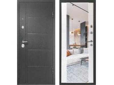 Входная дверь Форпост Эверест Зеркало Дуб беленый