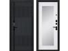 Входные двери Гуд 2 Черный муар, Графит шагрень - Веллуто Бьянко