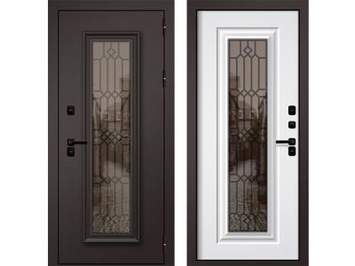 ЗИМА 501 Муар коричневый - Веллуто Бйянко (термо)