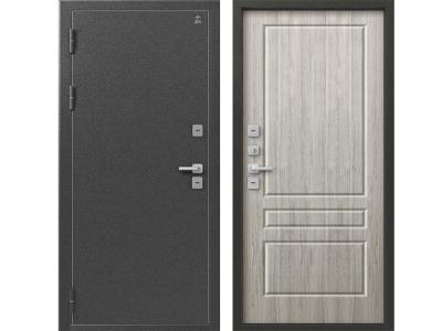 Входные двери Т-6 с терморазрывом Антик серебро - Дуб полярный 2025